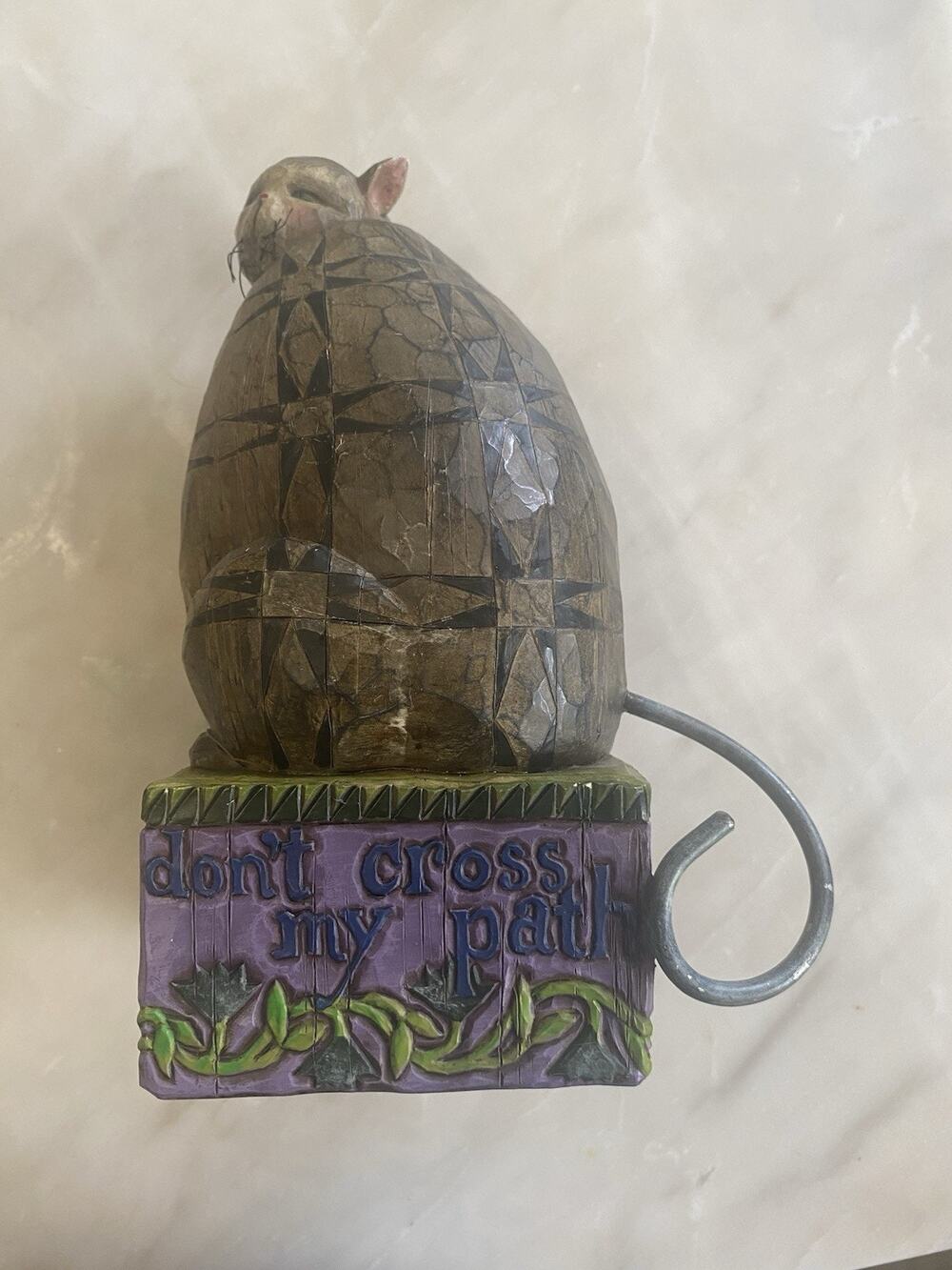Jim Shore Cat Don't Cross My Path Figurine 2004 (117679) Heartwood Creek spooky